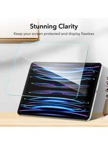 Bộ 2 miếng dán màn hình cường lực độ phân giải cao, tương thích với iPad (mẫu 2025)/thế hệ 11/thế hệ 13, hỗ trợ Face ID và Apple Pencil, chống trầy xước, độ trong suốt cao, chống bám vân tay, dễ dàng lắp đặt, chống vỡ, không bọt khí, món quà lý tưởng cho sinh nhật, gia đình, bạn bè, miếng dán màn hình máy tính bảng, phụ kiện máy tính bảng, chống nước, chống sốc, chống rơi, phủ toàn màn hình, tương thích với iPad Air 11 inch (M5/M4/M3/M2) các mẫu 2026/2025/2024 11 inch/13 inch. - Trong sáng - Xem 6