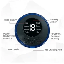 Mini Massager With Remote Control,Electronic Pulse Device Suitable For Back, Neck And Arms - Multicolor - View 7