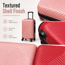 16"/20" Carry-On Luggage, 2.5kg Lightweight Trolley Suitcase, 24L/39L Large Capacity, 4 Colors Available, Suitable For Business Travel - Blue - View 9