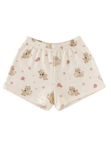 Kit8 Short Feminino Estampado Confortável Moda Casual - Multicolorido - Visão 4