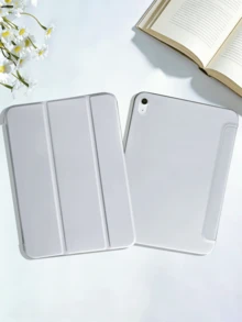 适用于三星 Galaxy 平板电脑/Pad 的平板电脑保护套，防摔保护，超薄设计，智能支架，自动唤醒/睡眠，也适用于苹果 Mini 4/5/6、9.7/10.2/10.5 英寸、Air 4/5/6、第 10/11 代 10.9 英寸、Pro 11 英寸、Air 11 (M2)、Air 13 和 Pro 11 (M4) - 淺灰色 - 查看 2