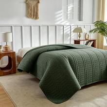 1 buah Sprei Berukuran Besar, Ringan, Lembut, dan Berlapis, Warna Hijau Militer, Cocok untuk Semua Musim, Musim Semi & Musim Panas - Hijau Tentara - View 9