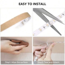 Lampu Strip LED RGB Bertenaga 3 Baterai AA (Baterai Tidak Termasuk), Kontrol 3 Tombol, 20 Warna Statis, Lampu LED Fleksibel Perekat Diri untuk Dekorasi Kamar Tidur, Pesta, dan Perkemahan - Kotak Baterai 3 Kunci - View 7