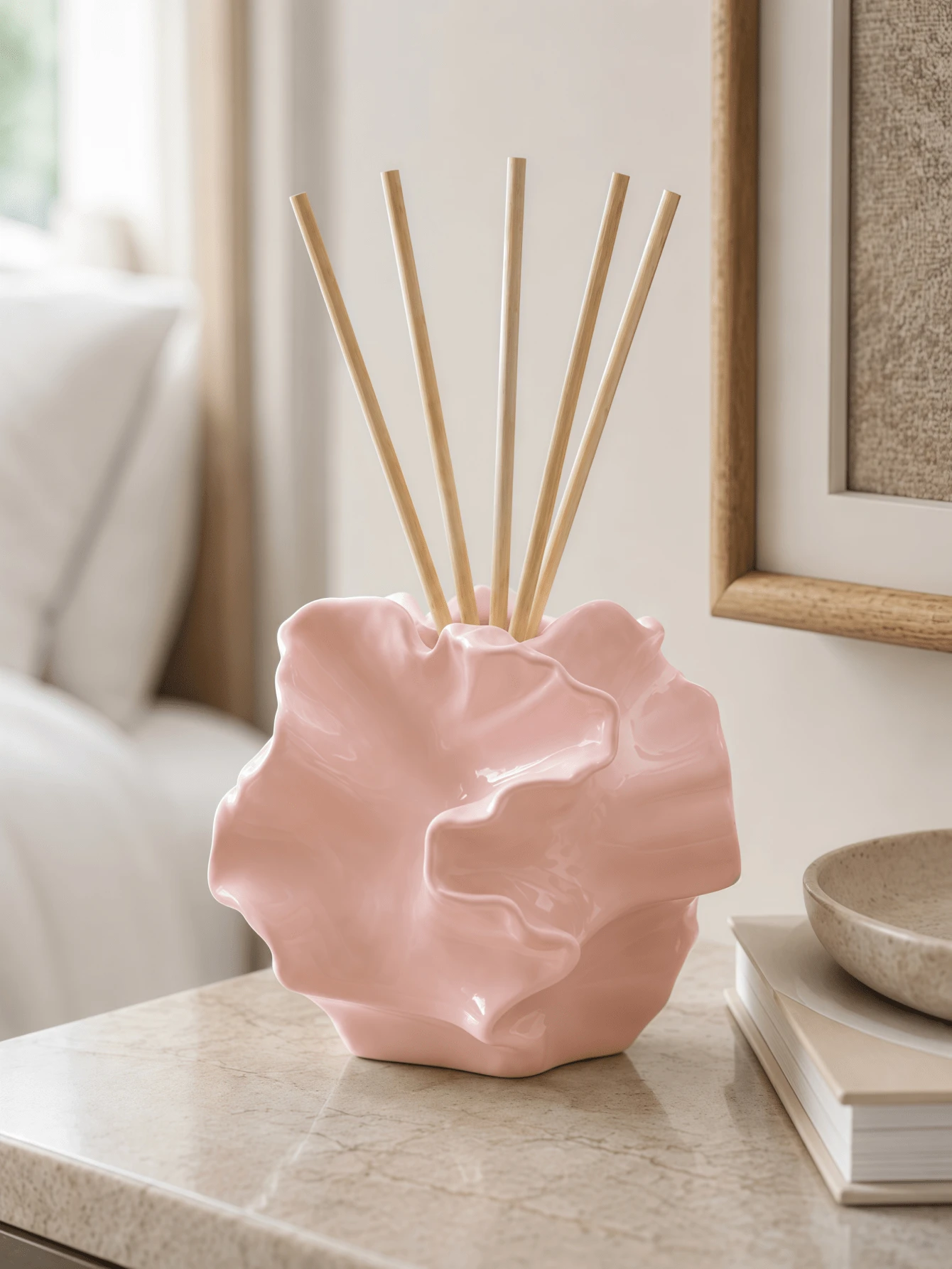 1 pieza Difusor de aromaterapia de arte moderno, de doble uso como difusor de aromaterapia y contenedor de piedra de aromaterapia, múltiples colores disponibles, regalo de decoración de fragancia para el hogar creativo - Uno - Ver 1