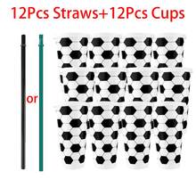 Set de 12 vasos desechables de plástico de 24 onzas con temática de fútbol, regalo para fiestas y festivales, suministros para celebraciones de verano con cerveza - Multicolor - Ver 8