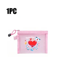 Bolsa de cosméticos de malla de nailon con tema de enfermera, bolsa de cosméticos portátil de uso múltiple, bolsa de maquillaje, bolsa de artículos de tocador, bolsa de viaje, bolsa esencial para dormitorio, el mejor regalo para el personal médico, regalo para mujeres con gráfico de estetoscopio, corazón, jeringa, termómetro, kit de primeros auxilios - Multicolor - Ver 18