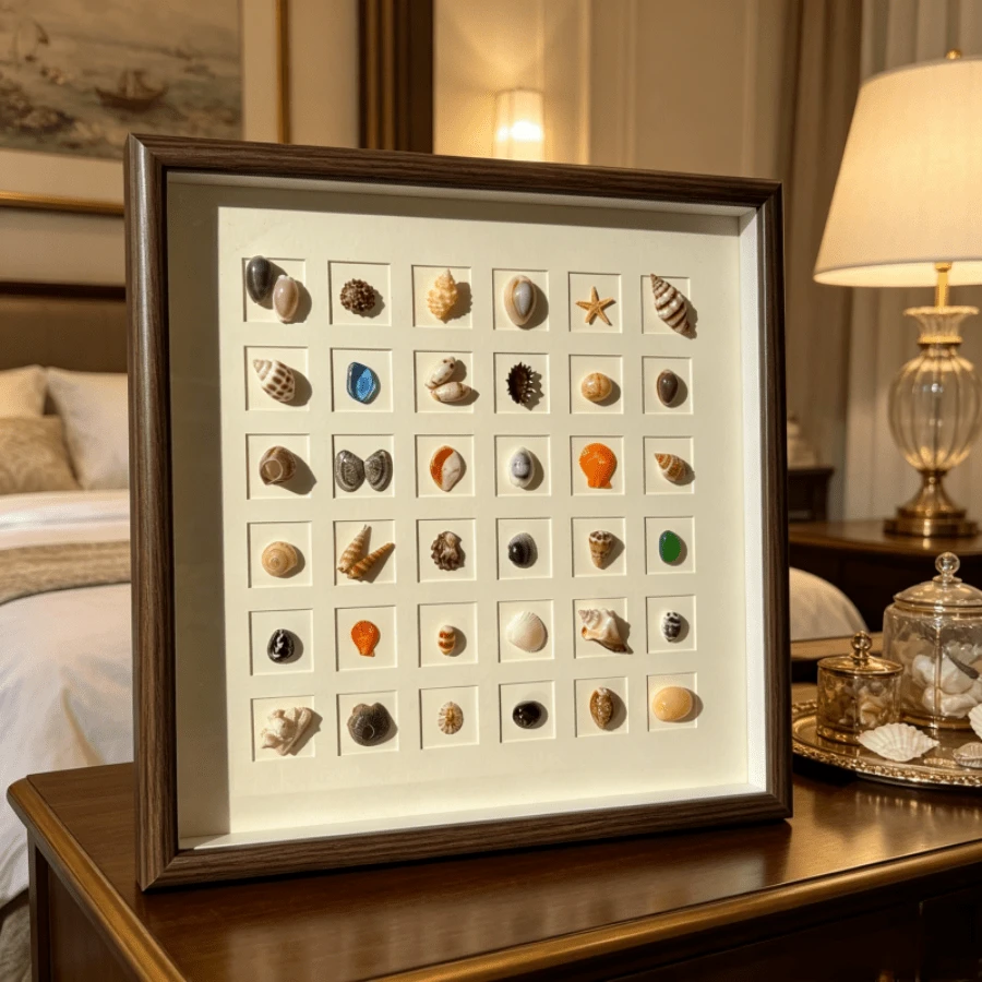 1 pièce d'art de luxe en coquillage, convient pour la décoration de la maison, le bureau de la chambre à coucher, la décoration murale, la collection de coquillages, un excellent choix de cadeau - coquille - Voir 1
