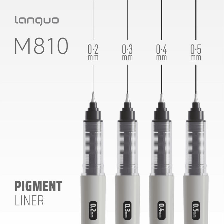 2/3/4 Pcs Fine Line Drawing Pen - Ink Pen Set - Black Sketching Pen, 0.2/0.3/0.4/0.5mm Pen Tip Size, Suitable For Detailed Sketching, Albums, Diaries, Contour, Smooth Flowers, And Artwork Hand Painting - Multicolor - View 6