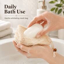 Soap Bags - 10-Pack Exfoliating Mesh Bags - A Must-Have For Girls' Bathing - Reusable Foaming Nets With Drawstring For Easy Lathering And Drying, Bathroom Accessories, Home Bathroom Decor. - View 4