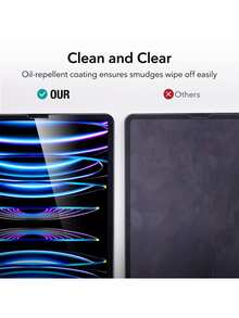 Bộ 2 miếng dán màn hình cường lực độ phân giải cao, tương thích với iPad (mẫu 2025)/thế hệ 11/thế hệ 13, hỗ trợ Face ID và Apple Pencil, chống trầy xước, độ trong suốt cao, chống bám vân tay, dễ dàng lắp đặt, chống vỡ, không bọt khí, món quà lý tưởng cho sinh nhật, gia đình, bạn bè, miếng dán màn hình máy tính bảng, phụ kiện máy tính bảng, chống nước, chống sốc, chống rơi, phủ toàn màn hình, tương thích với iPad Air 11 inch (M5/M4/M3/M2) các mẫu 2026/2025/2024 11 inch/13 inch. - Trong sáng - Xem 5