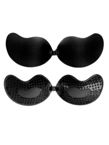 1/2/4pcs Reusable Silicone Nipple Covers, Front Closure Invisible Bra For Backless Wedding Dress, Party Gown - Multicolor - View 14