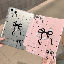 适用于 Redmi Pad2 11 英寸平板电脑的保护套，亚克力背板，三折式平装保护套，适用于 Pad SE 11 英寸 2023 平板电脑，兼容华为 MatePad SE 11 英寸/MatePad 11.5 S 平板电脑，MatePad 保护套，适用于 iPad 第 10 代的保护套，适用于 iPad 第 11 代的保护套 - 無色 - 查看 1