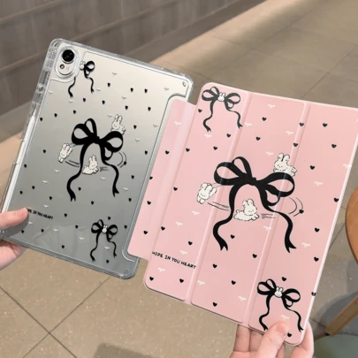 适用于 Redmi Pad2 11 英寸平板电脑的保护套，亚克力背板，三折式平装保护套，适用于 Pad SE 11 英寸 2023 平板电脑，兼容华为 MatePad SE 11 英寸/MatePad 11.5 S 平板电脑，MatePad 保护套，适用于 iPad 第 10 代的保护套，适用于 iPad 第 11 代的保护套