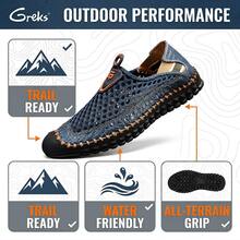 Women's Breathable Mesh Closed Toe Sandals, Slip-On Non-Slip Soft Sole Casual Shoes, Lightweight Summer Outdoor Footwear - 藍色 - 查看 4