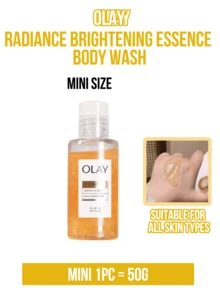 Sữa tắm làm sáng da OLAY (chai lớn 500g, chai nhỏ 50g), chứa các thành phần dưỡng da, dưỡng ẩm và làm mịn da thô ráp, hương hoa huệ chanh, chất làm sạch dưỡng ẩm, hương thơm lâu dài, không chứa sulfate và paraben, làm đều màu da, không nhờn, không bết dính. - Sữa tắm OLAY Radiant Essence - Xem 13