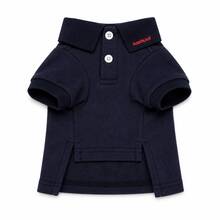 宠物Polo衫外套，时尚宠物外衣，适合中小型犬，独立日宠物服装 - 藍色 - 查看 2