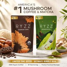 Mushroom Coffee & Matcha Combo – USDA Organic Adaptogens – Clean Energy, Sharp Focus & Brain Fog Support – No Crash, All-Day Performance – Combo = Super Savings - Cà phê nấm - Xem 1