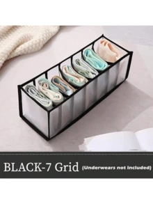 1/3 túi đựng đồ nhiều lớp màu đen, hộp đựng đồ kiểu ngăn kéo, thích hợp để đựng tất, đồ trang trí, trang trí mùa thu, trang trí ngày lễ, trang trí phòng, trang trí nhà cửa, trang trí phòng ngủ. - màu đen - Xem 11