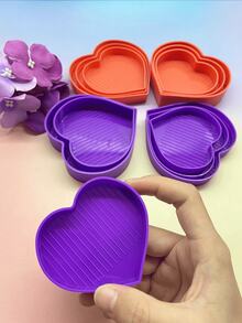 [Rosa] Juego de herramientas con forma de corazón con rhinestones para DIY, aplicación suave de rhinestones sin atascarse ni dispersarse, regalo pequeño práctico y estético para familiares y amigos - Disco de perforación - Ver 5