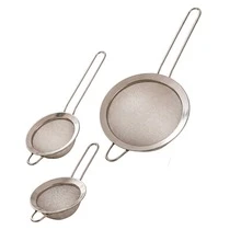 6-Piece Set: Rice Strainer + Pasta Strainer + Mesh Strainer + 3 Stainless Steel Sieves - Juego de 3 tamices de acero inoxidable - Ver 7