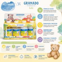 Kit Viagem Bebê Granado 60ml Sabonete Shampoo Condicionador Hidratante - Branco - Visão 2