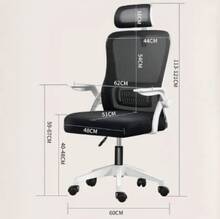 para Gaming, EscritorioOfertasErgonmica con Reposacabezas, Ajustable y conSoporte Lumbar Respaldo de Malla TranspirableReposabrazos Abatibles de 90 Giratoria 360 - BIANCO - Visualizzare 5