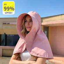 New Summer Full Protection Sun Hat, With Wide Brim, Neck Coverage And Face Mask, Women Bucket Hat - Multicolor - View 5
