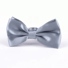 1pc Men's Shiny Solid Color Double-Layer Bow Tie, Suitable For Business Occasions, Performances, Weddings, Groom Attire - A - View 17