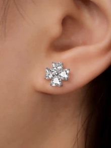 Bông tai bạc S925 đính đá Moissanite 3 carat, thích hợp làm quà tặng Ngày của Mẹ, đám cưới, dự tiệc. - Nhiều màu - Xem 5