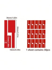 30-150 buah Label Kabel - Bahan PVC Tahan Air dan Tahan Sobek, Warna Acak, Kompatibel dengan Tulisan Tangan dan Printer Laser, Label Manajemen Kabel Tahan Gores - Label - View 2