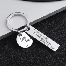 Durable Stainless Steel Keychain, Rust-Proof, Scratch-Resistant, And Fade-Resistant. Minimalist Style Suitable For Various Occasions, Effectively Manage Keys And Can Also Be Used As A Bag Pendant Decoration - Silver - View 4