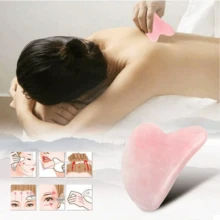 Facial Gua Sha Massage Tool Set, ABS Plastic Pink Roller Massager Set, Suitable For Body Gua Sha Massage, Facial Lifting Massage, Excellent Christmas Gift, Birthday Gift And Holiday Gift - Multicolor - View 7
