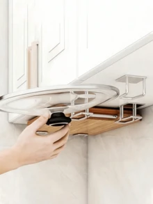 1/2/4/8Pcs Stainless Steel Kitchen Storage Hooks, Multi-Functional Self-Adhesive Storage Hook For Kitchen, Entryway, Living Room, Bathroom, Room, Home Essentials (Double-Sided Tape Not Include Stand) - View 2