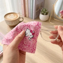SANRIO 三丽鸥眼镜清洁布，Hello Kitty眼镜清洁布，镜头清洁布，可重复使用，也适用于清洁智能手机屏幕 - 彩色 - 查看 4