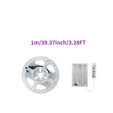 Lampu Strip LED RGB Bertenaga 3 Baterai AA (Baterai Tidak Termasuk), Kontrol 3 Tombol, 20 Warna Statis, Lampu LED Fleksibel Perekat Diri untuk Dekorasi Kamar Tidur, Pesta, dan Perkemahan - Kotak Baterai 3 Kunci - View 11