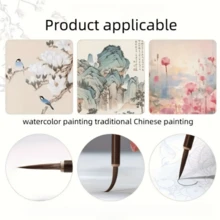 3支/套细线艺术画笔套装，中国书法狼毛笔，精致艺术专业绘画画笔，适用于数字绘画、中国书法和美术作品 - 套裝 - 查看 6