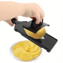 1PC V-Knife Multifunctional Vegetable Slicer, Cabbage Slicer, Vegetable Slicer, Salad Potato Cucumber Peeler, Carrot Shredder, Cabbage Slicer, Kitchen Cutting Tool, Multifunctional Handheld Potato Cucumber Slicer, Fruit Slicer, Available In 6 Colors - Multicolor - View 8
