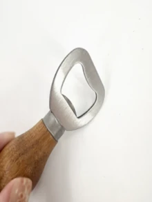 1/2个装啤酒开瓶器，家用实木手柄玫瑰金创意竖式不锈钢开瓶器，家用酒吧工具，夏季葡萄酒配件 - 彩色 - 查看 4