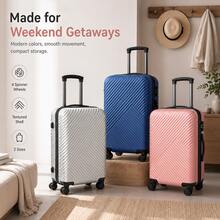 16"/20" Compact Short-Trip Luggage, 360° Smooth Rotating Wheel System, Suitable For Business Commute And Weekend Getaway - Pink - View 5