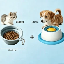 50ml 小寵物優格舔食墊慢食碗，適合貓狗使用－舔食互動零食碗，促進口腔健康，貓狗互動玩具用品，適用於寵物與小型犬 - 200ml - 查看 13