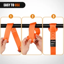Waywe Orange Soft Loop Tie Down Straps 8 Pack 4500Lbs Heavy Duty Tie Loops For Motorcycle ATV UTV Trailer Transport And Moving Equipment - Orange - View 4