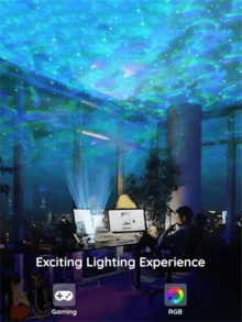Ocean Wave Projection Lamp, LED Atmosphere Night Light, Bedroom Sleep Aid Decor Lamp, Dynamic Lighting Desktop Small Night Light, Ideal Gift For Holidays - Multi-color light - View 10