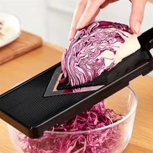 1PC V-Knife Multifunctional Vegetable Slicer, Cabbage Slicer, Vegetable Slicer, Salad Potato Cucumber Peeler, Carrot Shredder, Cabbage Slicer, Kitchen Cutting Tool, Multifunctional Handheld Potato Cucumber Slicer, Fruit Slicer, Available In 6 Colors - Multicolor - View 10