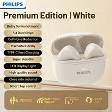 Philips TAT1040 Semi In-Ear Earbuds Bluetooth 6.0 AI Call Noise Reduction 13mm Bass Driver 11H Total Playtime Lightweight Comfort Wireless Headphones - 查看 2