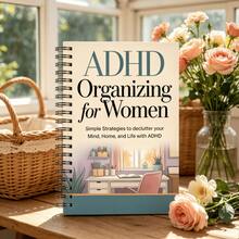 Sổ kế hoạch sắp xếp cuộc sống và nhà cửa dành cho phụ nữ mắc ADHD, gáy xoắn, sổ tay với những chiến lược đơn giản để tổ chức tâm trí, nhà cửa và cuộc sống khi mắc ADHD. - A - Xem 2
