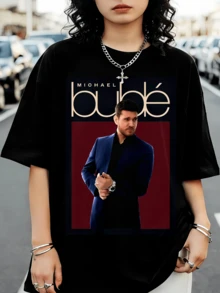 Michael Bublé T-Shirt, Jazz Singer, New Gildan - Black - View 6