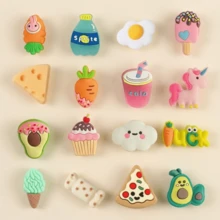 16pcs Cute Dessert & Snack Theme PVC Flip Flop Charms, Ice Cream, Candy, Pizza, Suitable For Various Flip Flops, Sandals And Slippers - Multicolor - View 8