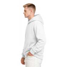 Moletom Abrigo Unissex Frio Confortável Conforto Inverno Peluciado  Agasalho Esportiva Dia das Mães Estiloso Presente Dia dos Namorados Básico Liso Feminino Masculino Essencial Casual Confortável Premium Moderno Versátil Dia a Dia Minimalista casual Streetwear Urbano Oversized Comfy Estilo Jovem Look Casual Moda Atual - Branco - Visão 3