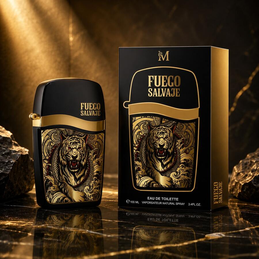 EverlyX Perfume hombre Fuego Salvaje Montage Brands 100 ml eau de toilette con notas intensas especiadas y fondo cálido - ✅ Envíos a España 24/48 horas - 100ML - Ver 1