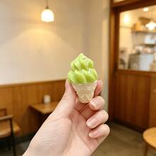 硅胶冰淇淋甜筒软胶玩具，迷你逼真食物造型，减压玩具，手指玩具，挤压玩具，缓解焦虑玩具，适合青少年 - 彩色 - 查看 10